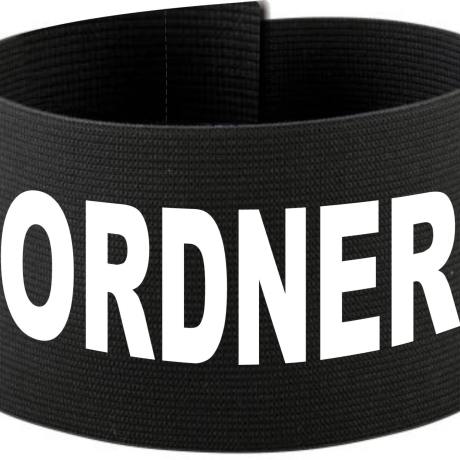 Klett-Armbinde 10 cm Höhe bedruckt mit ORDNER