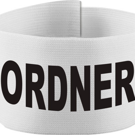 Klett-Armbinde 10 cm Höhe bedruckt mit ORDNER