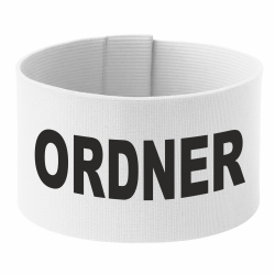 Klett-Armbinde 10 cm Höhe bedruckt mit ORDNER