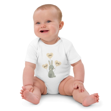 Bio Baumwolle Baby Body geliebt,getragen,gesegnet