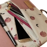 Organizer Canvas altrosa - Kalenderhülle  mit  Federmäppchen