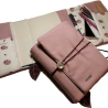 Organizer Canvas altrosa - Kalenderhülle  mit  Federmäppchen