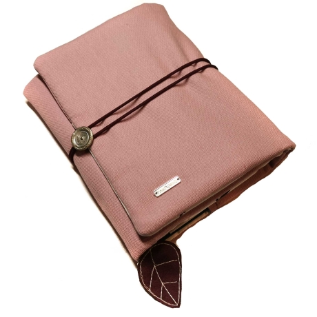 Organizer Canvas altrosa - Kalenderhülle  mit  Federmäppchen