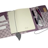 Organizer Canvas Flieder - Kalenderhülle mit Federmäppchen