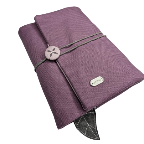 Organizer Canvas Flieder - Kalenderhülle mit Federmäppchen