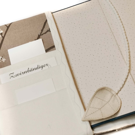 Organizer Baumwolle Blüten - Kalenderhülle  mit  Federmäppchen