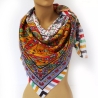 Damen-Seiden-Schal-Sommer-Design, 100 x 100 cm, bunt