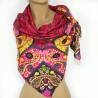 Damen-Seiden-Schal-Sommer-Design, 100 x 100 cm, bunt