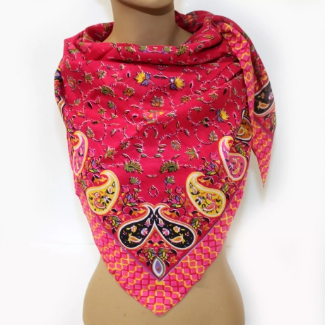 Damen-Seiden-Schal-Sommer-Design, 100 x 100 cm, bunt