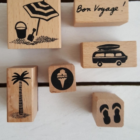 Stempelset bon voyage am Strand