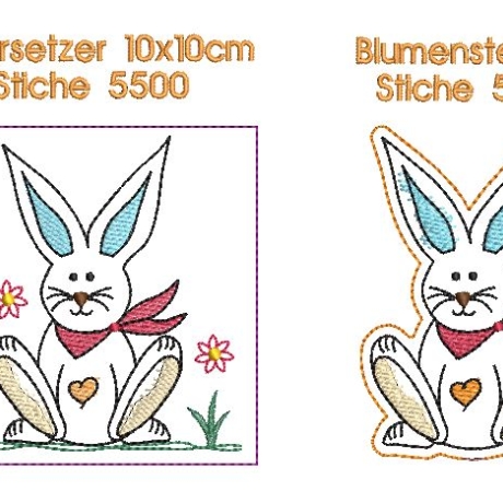 Stickdatei Osterhase SET