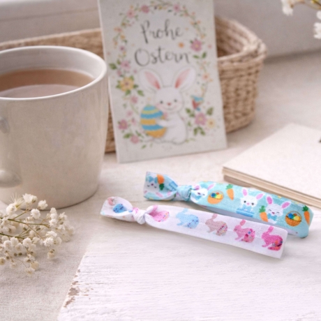 Armband im Osterdesign – Elastisches Stoffarmband