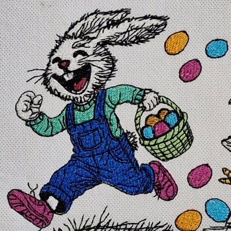 Einzeldatei rennender Hase - Größe: 9.93x10.38 cm