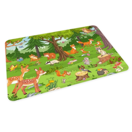stabiles Vinyl Tischset Waldtiere Kinder Platzset abwaschbar