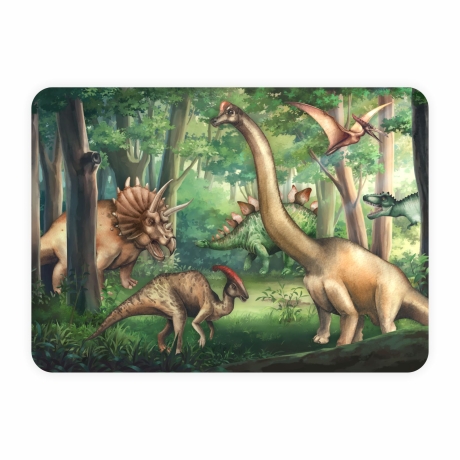 stabiles Vinyl Tischset Dinosaurier Kinder Platzset abwaschbar