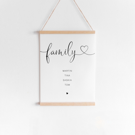 Poster Family personalisiert für Familien