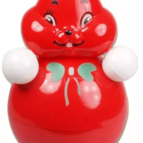Stehaufpuppe Hamster m. Glöckchen, bunt, pa 001, neu