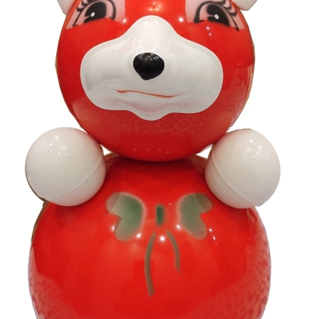 Stehaufpuppe Fuchs m. Glöckchen, bunt, pa 003, neu