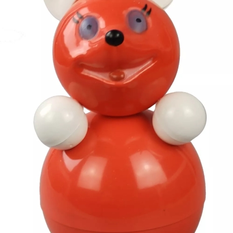 Stehaufpuppe Maus m. Glöckchen, bunt, pa 006, neu