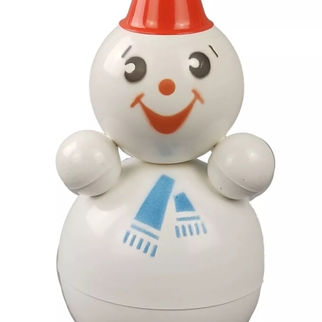 Stehaufpuppe Schneemann m. Glöckchen, pa 009, neu