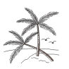 Stickdatei Palme Palmen Meer Urlaub Redwork