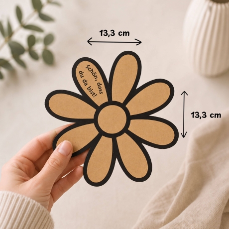 Gastgeschenk zum Ausdrucken – Blumen für Schokokugeln