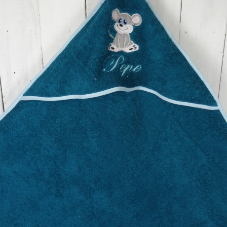 Kapuzenhandtuch von 80 x 80 bis 130 x 130 cm, Wunschfarbe, Motiv