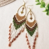 Lange Boho Ohrringe Liora –  Perlenohrringe mit Stern