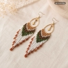Lange Boho Ohrringe Liora –  Perlenohrringe mit Stern
