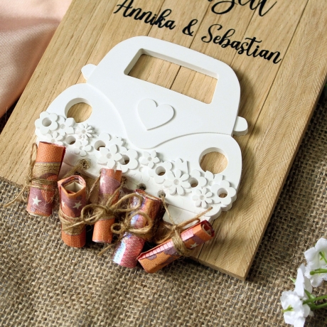 Geschenk zur Hochzeit – Geldgeschenk mit Auto & Namen