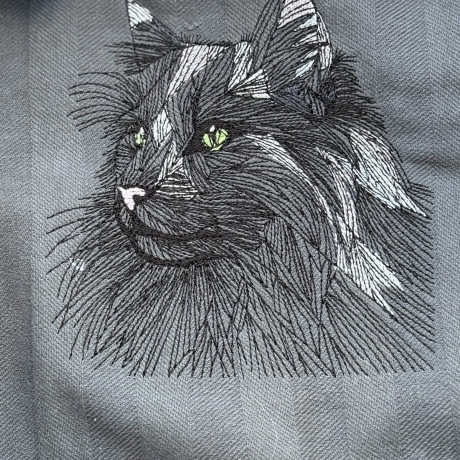 Katze Langhaar - 13.42 x 13.80 cm