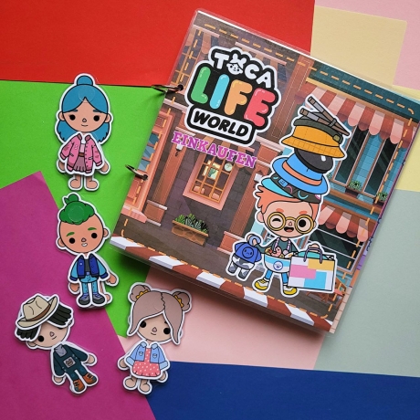 Toca Boca Life World, Einkaufen,Spielbuch,Handmade,Busybook,Spiel