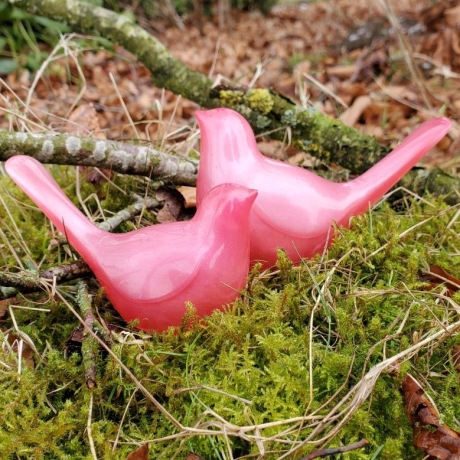 Dekovögel aus Epoxidharz, Frühlingsdeko