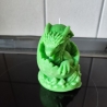 Drachenei Kerze aus Sojawachs, 3D Drache, Grün