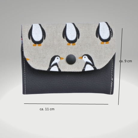Geldbörse/Geldbeutel/Portemonnaie/ klein /mini /Pinguin/beige