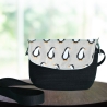 kleine beige Umhängetasche Damen/Clutch/Handtasche/Pinguin/
