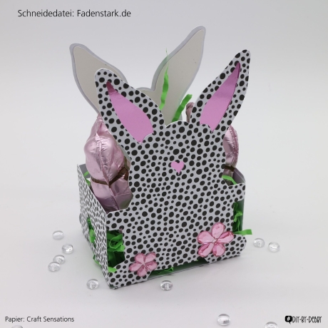 Plotterdatei Hasenkorb Osternest Ostern Hase