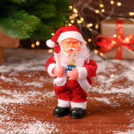 Weihnachtsmann mit Zipfelmütze, rot, 15 cm, neu, Handarbeit