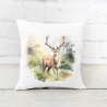 Kissen mit Hirsch im Aquarell-Stil