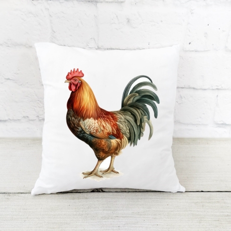 Kissen mit Hahn im Landhausstil