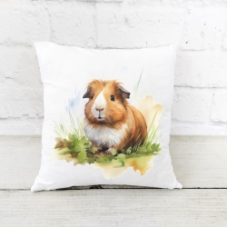 Kissen mit Meerschweinchen im Aquarell-Stil
