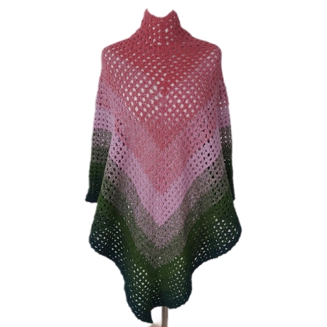 VINTAGE PONCHO MIT STECHKRAGEN