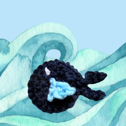 Fisch Bubbles Freebie Häkelanleitung PDF DE/EN