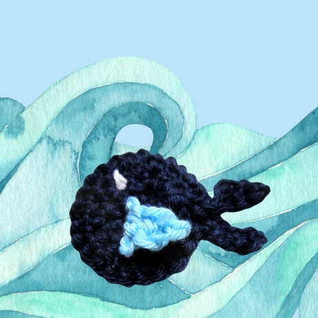 Fisch Bubbles Freebie Häkelanleitung PDF DE/EN