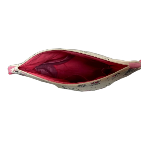 Kosmetiktasche | Katzen Creme Pink gesteppt | Kulturbeutel 