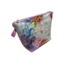 Kosmetiktasche Aquarell Blumen Pastell gesteppt | Kulturbeutel