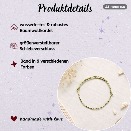 Fußband aus Baumwolle – verstellbar im Surfer Stil
