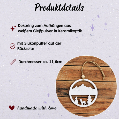 Walddeko zum Aufhängen – Dekoring mit Reh