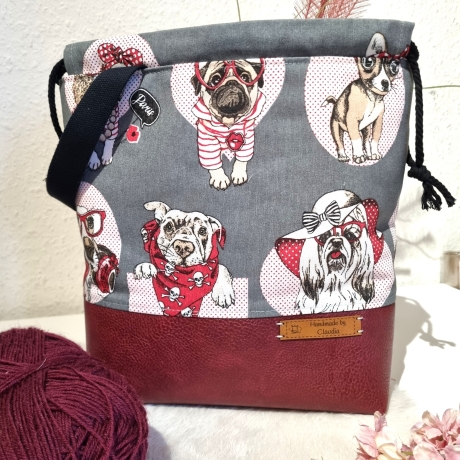 Projektbeutel/Projekttasche Hund
