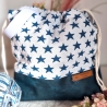 Projektbeutel/Projekttasche Sterne blau